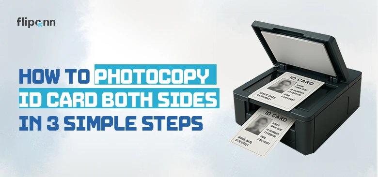 Photocopying ID in 2 sides