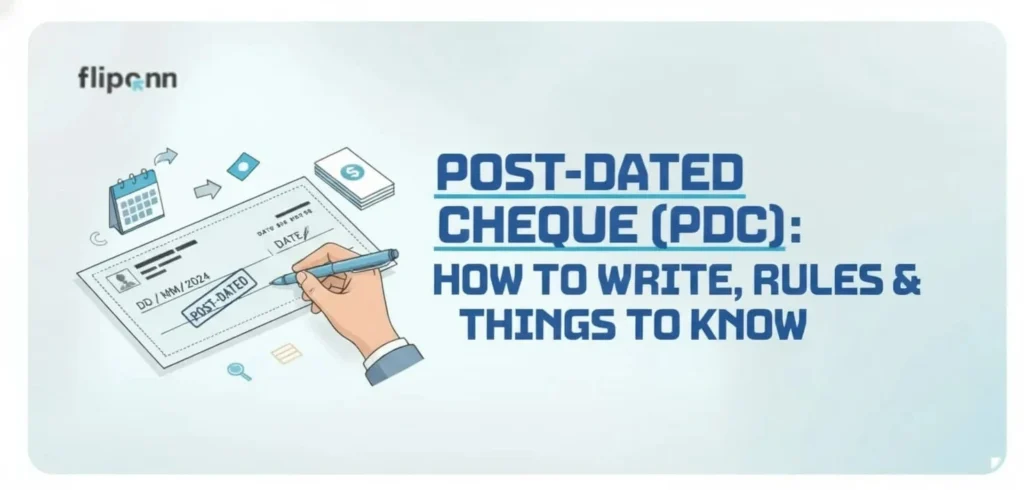 Post-dated cheque issued for future payment with signature and date visible